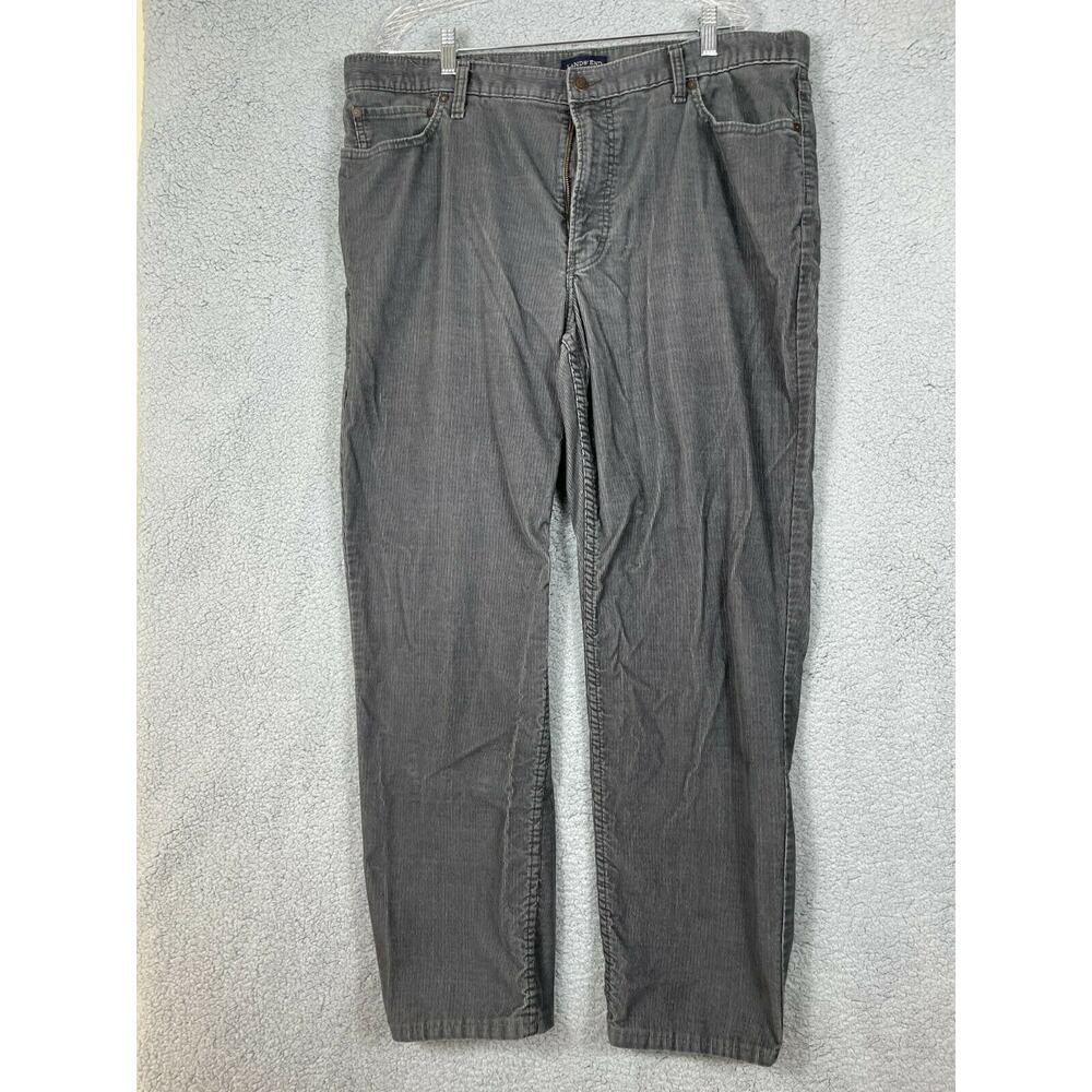 Lands End Corduroy Pants Men's 40 x 30 Gray Traditional Fit Pants